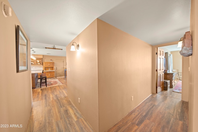 hall featuring hardwood / wood-style floors