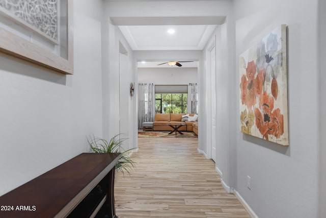 4422 W Adobe Dr, Eloy, AZ 85131 - hallway with light wood-style flooring, recessed lighting, and baseboards