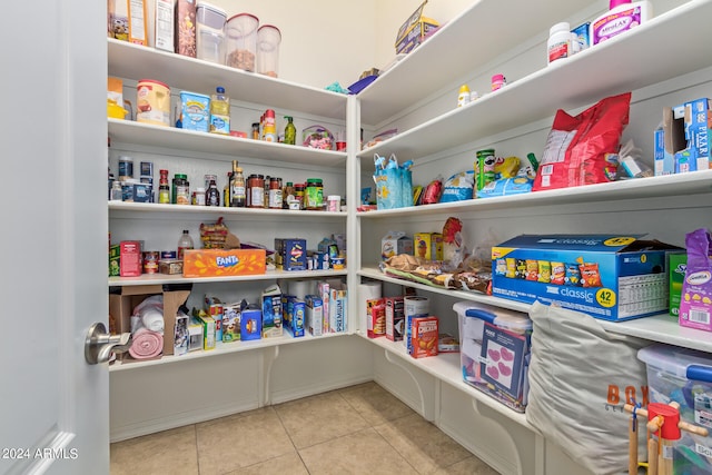 view of pantry