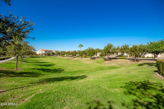 surrounding community featuring a lawn