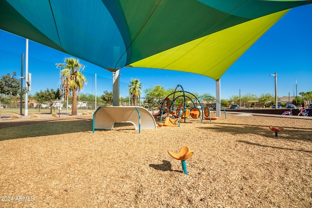 view of jungle gym