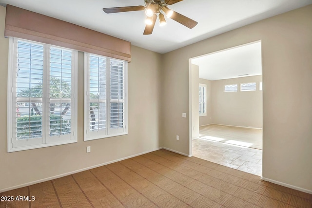 empty room with ceiling fan