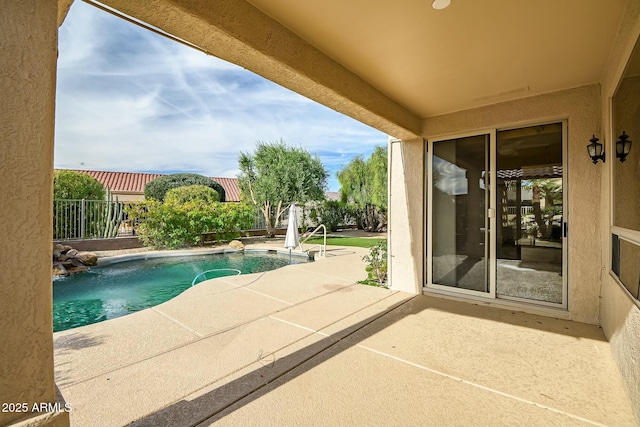 view of pool featuring a patio area