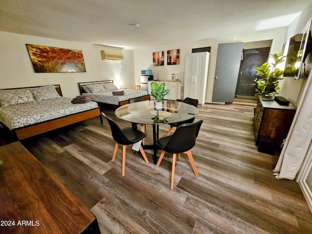 1801 N 87th Pl, Scottsdale, AZ 85257 - dining space featuring light wood-type flooring and a wall mounted AC