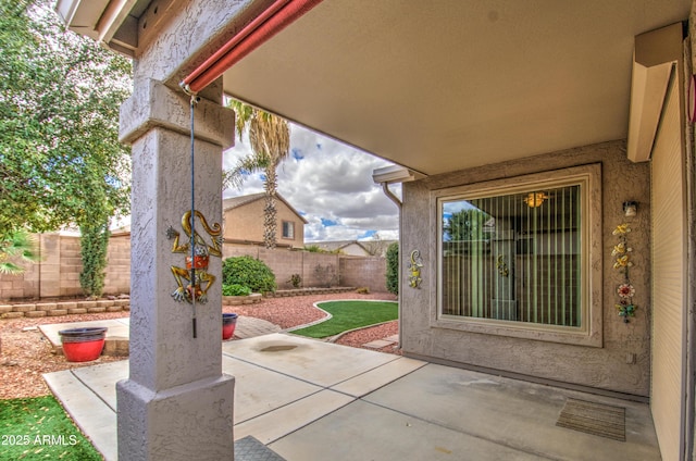 view of patio / terrace featuring a fenced backyard