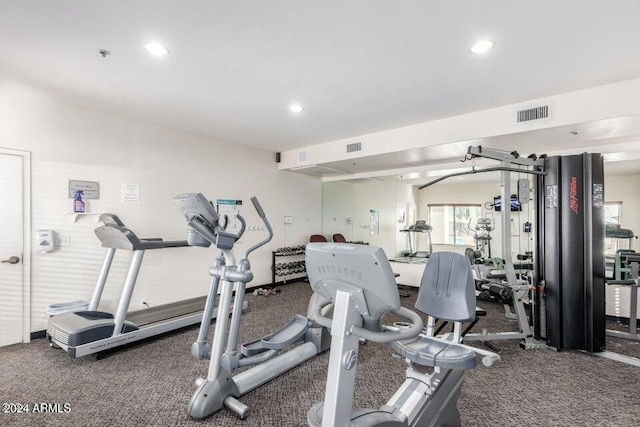 21320 N 56th St Unit 2159, Phoenix, AZ 85054 - exercise room featuring carpet and recessed lighting