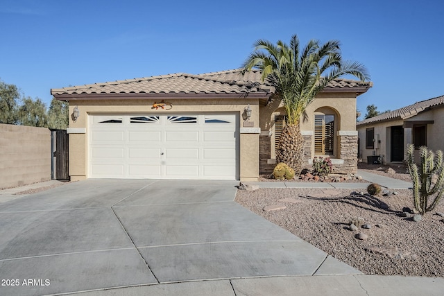 view of front facade with a garage