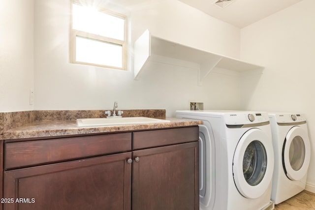 3443 E Jasper Dr, Gilbert, AZ 85296 - laundry area featuring washing machine and dryer and cabinet space