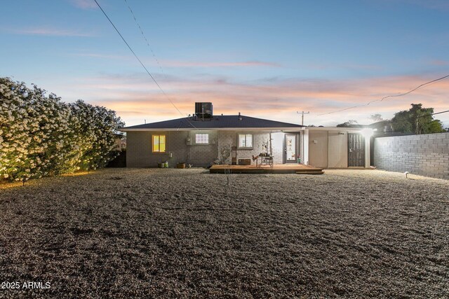 2129 W Indianola Ave, Phoenix, AZ 85015 - back of property with fence and central AC unit