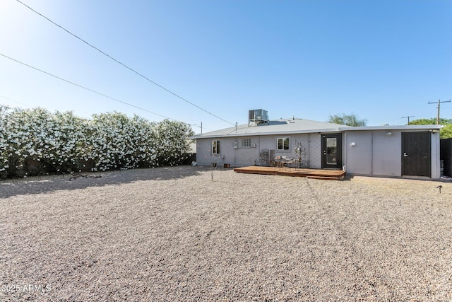 2129 W Indianola Ave, Phoenix, AZ 85015 - back of house with central air condition unit and a deck