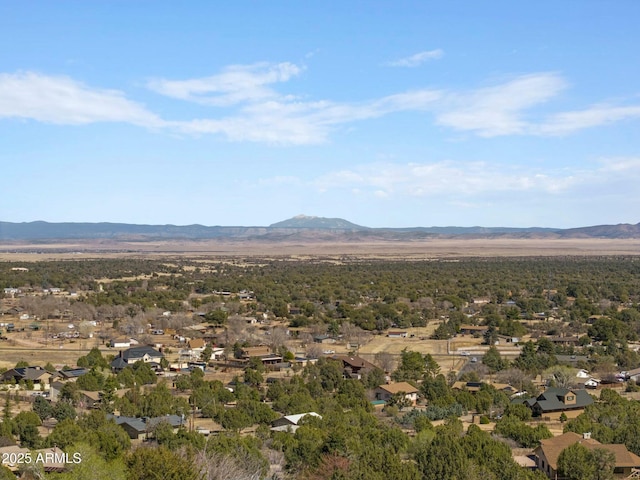 view of mountain feature featuring a residential view