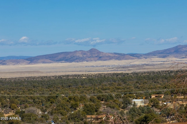 property view of mountains with a view of trees