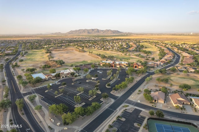 bird's eye view with a mountain view and a residential view