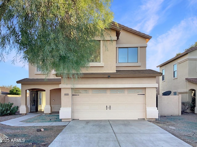 view of front of home featuring a garage