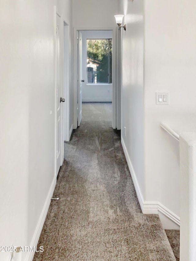 hall featuring carpet