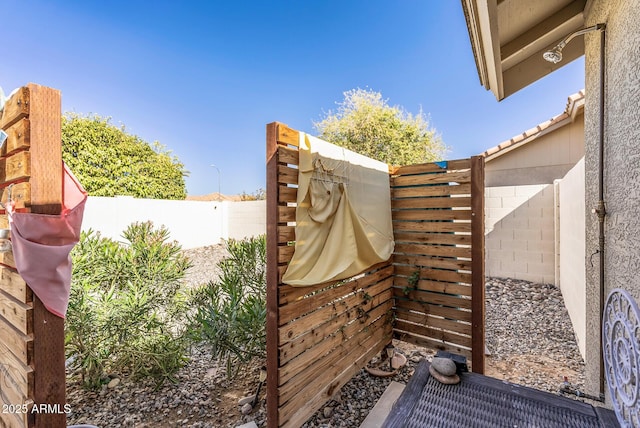 view of patio / terrace with a fenced backyard