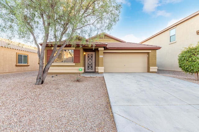 view of front of house featuring a garage