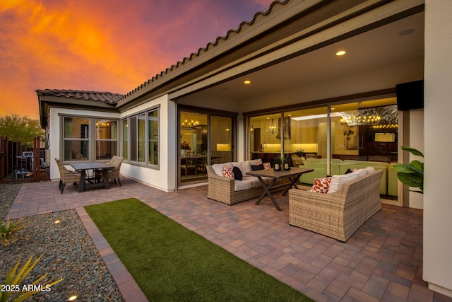 3281 Maverick Dr, Wickenburg, AZ 85390 - view of patio featuring an outdoor living space