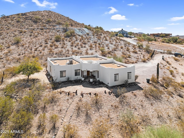 exterior space with a mountain view