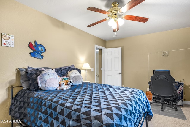 4371 E Savannah Cir, Flagstaff, AZ 86004 - carpeted bedroom with ceiling fan