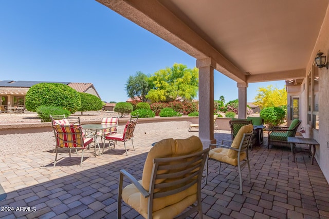 view of patio / terrace featuring outdoor dining space