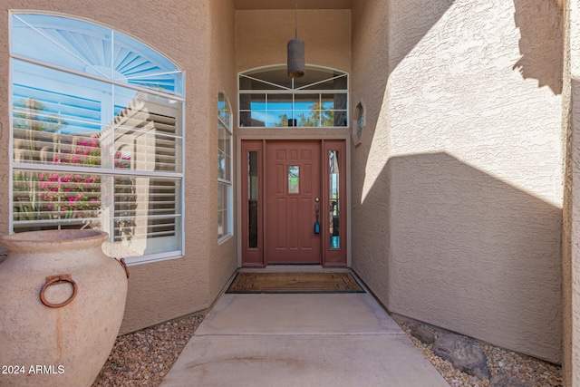 view of doorway to property