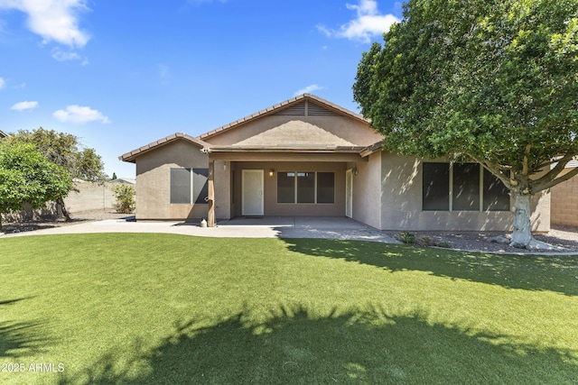 2453 E Nathan Way, Chandler, AZ 85225 - back of property with stucco siding, a patio, and a tiled roof