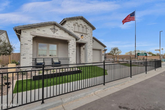 1145 E Gleneagle Dr, Chandler, AZ 85249 - view of front facade featuring brick siding, covered porch, and an attached garage