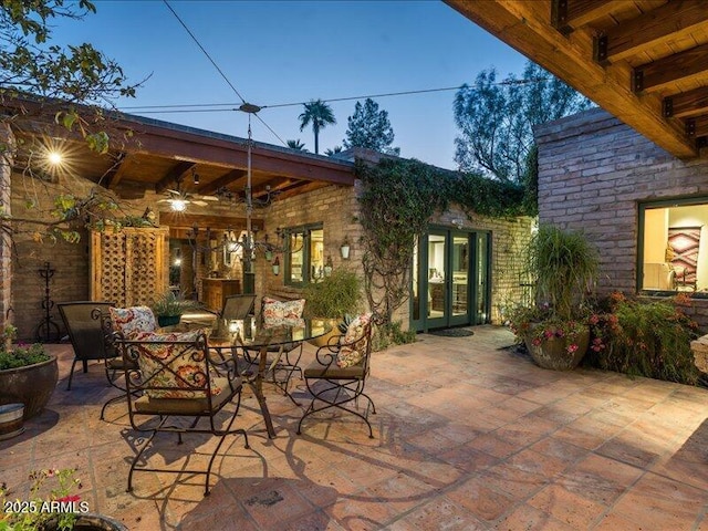 8022 N Ironwood Dr, Paradise Valley, AZ 85253 - view of patio / terrace featuring french doors