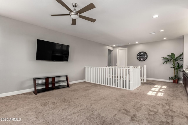 913 W Yosemite Dr, Chandler, AZ 85248 - carpeted empty room featuring recessed lighting, a ceiling fan, and baseboards