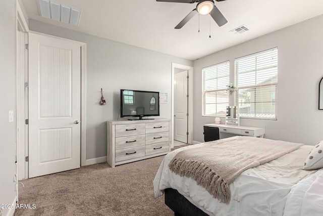 913 W Yosemite Dr, Chandler, AZ 85248 - bedroom featuring carpet, baseboards, and a ceiling fan