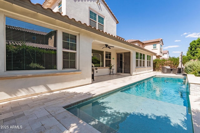 913 W Yosemite Dr, Chandler, AZ 85248 - view of pool featuring a patio and a ceiling fan