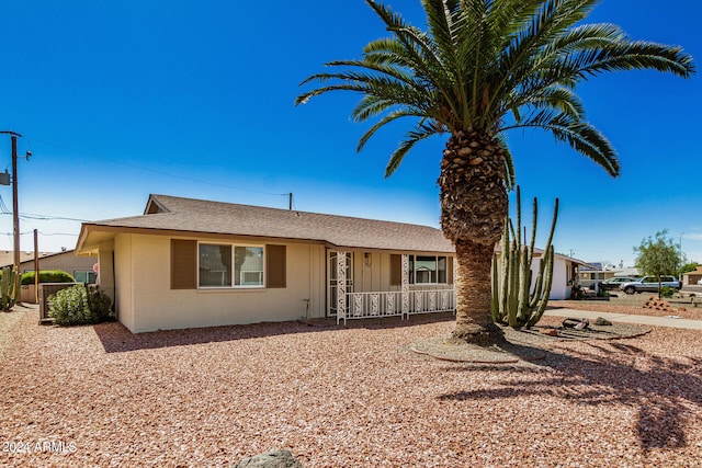 view of ranch-style home