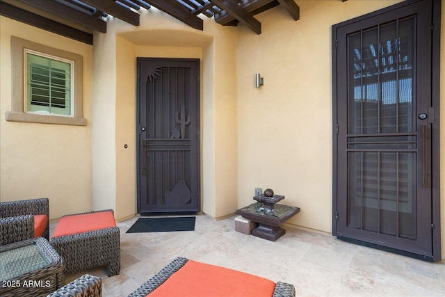 29344 N 132nd Ln, Peoria, AZ 85383 - entrance to property with stucco siding and a patio