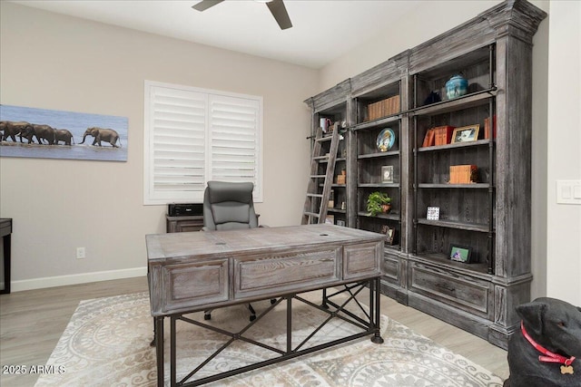 29344 N 132nd Ln, Peoria, AZ 85383 - office featuring ceiling fan, light wood-style floors, and baseboards