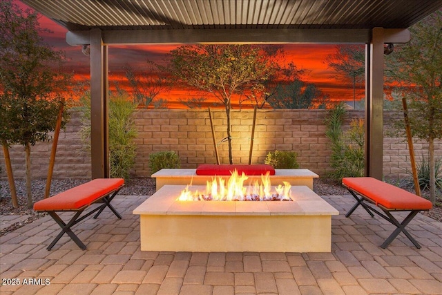 29344 N 132nd Ln, Peoria, AZ 85383 - view of patio featuring an outdoor fire pit and fence