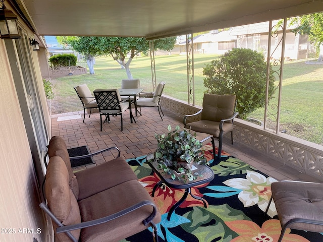 view of sunroom / solarium