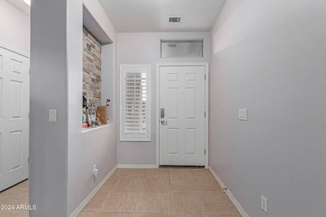 view of tiled entrance foyer