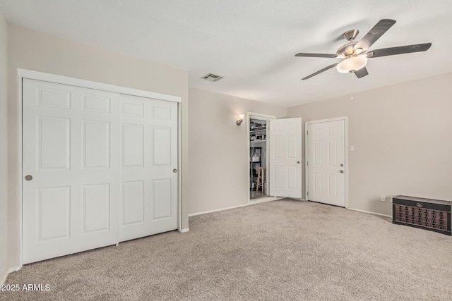3741 W Poinsettia Dr, Phoenix, AZ 85029 - unfurnished bedroom with carpet flooring, baseboards, a closet, and ceiling fan