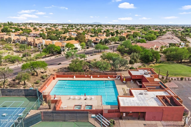 6145 E Snowdon St, Mesa, AZ 85215 - aerial view of residential area featuring a pool