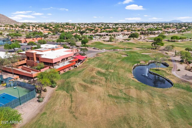 6145 E Snowdon St, Mesa, AZ 85215 - aerial view of residential area featuring a water and mountain view and a local golf course