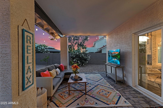 6145 E Snowdon St, Mesa, AZ 85215 - fenced backyard with a patio and an outdoor living space