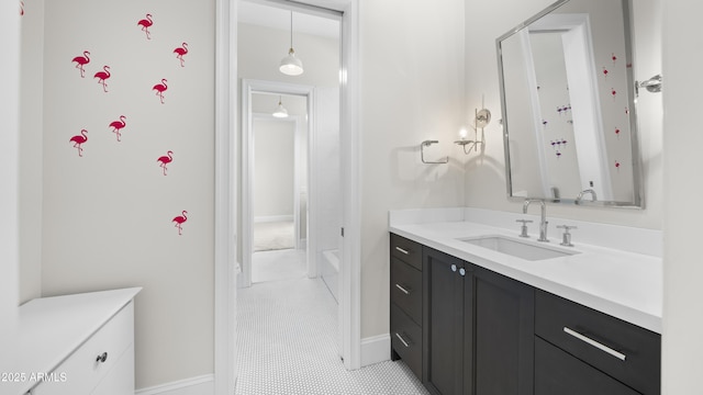 bathroom with vanity