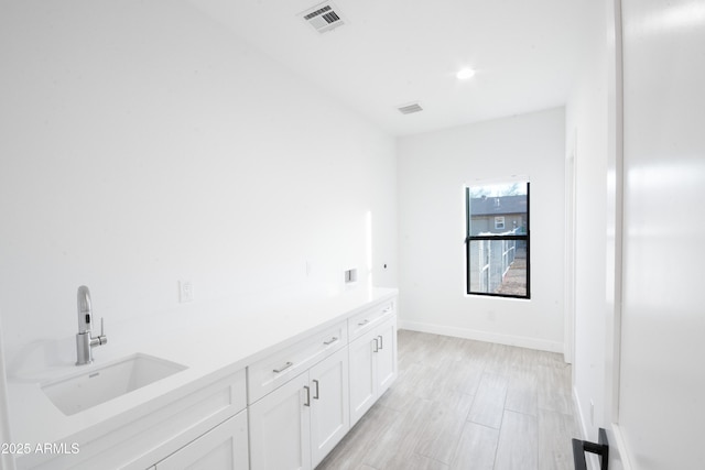 interior space featuring sink