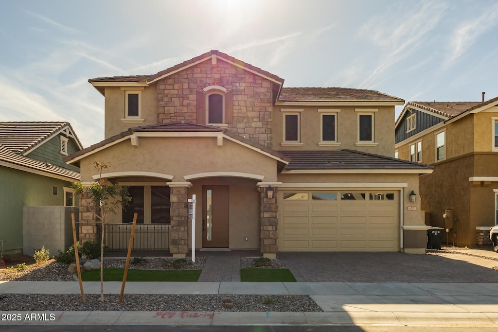 view of front of home featuring a garage