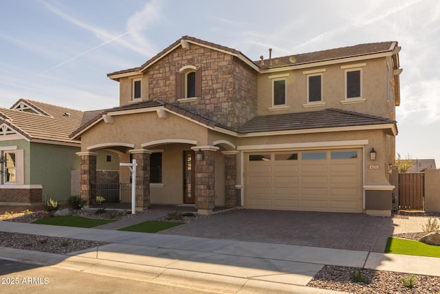 view of front of house featuring a garage