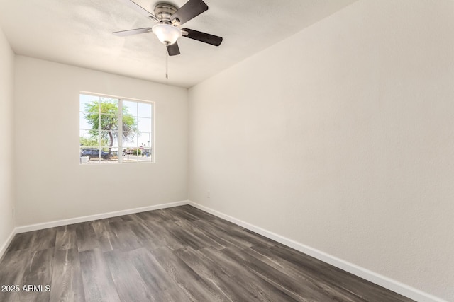 3114 W Villa Maria Dr, Phoenix, AZ 85053 - spare room featuring dark wood-type flooring and ceiling fan