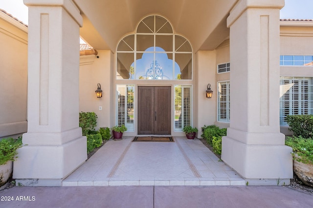 view of doorway to property