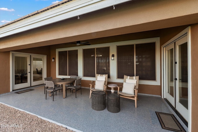 view of patio with french doors