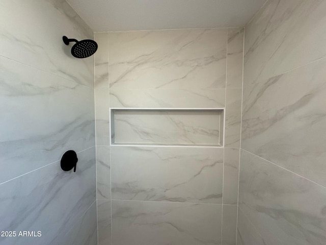room details with a tile shower
